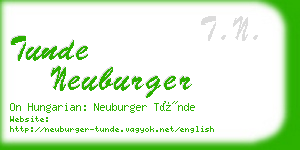 tunde neuburger business card